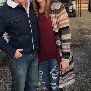 Brown Cardigan Sweater